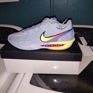 Nike Zoom Men's Athletic Shoes - Blue with Yellow and Pink Accents